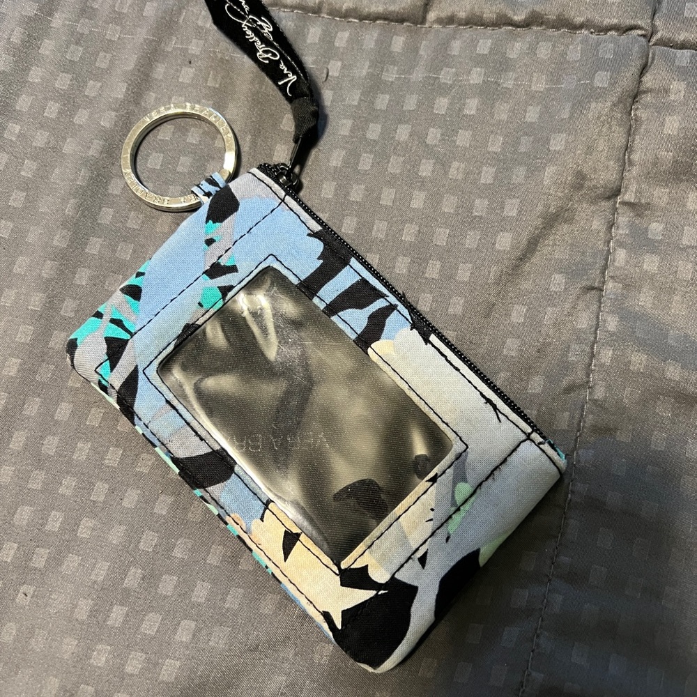 Vera Bradley Coin Purse Card Holder With Key ring  In Camofloral Fair